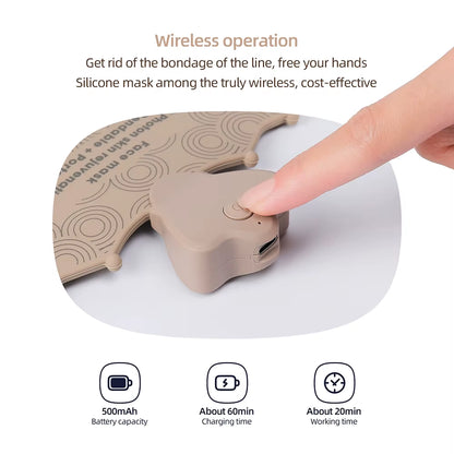 7-Color Photon Silicone LED Facial Mask for Red Light Therapy and Skin Care - Wireless 3D Beauty Treatment for Skin Repair and Brightening