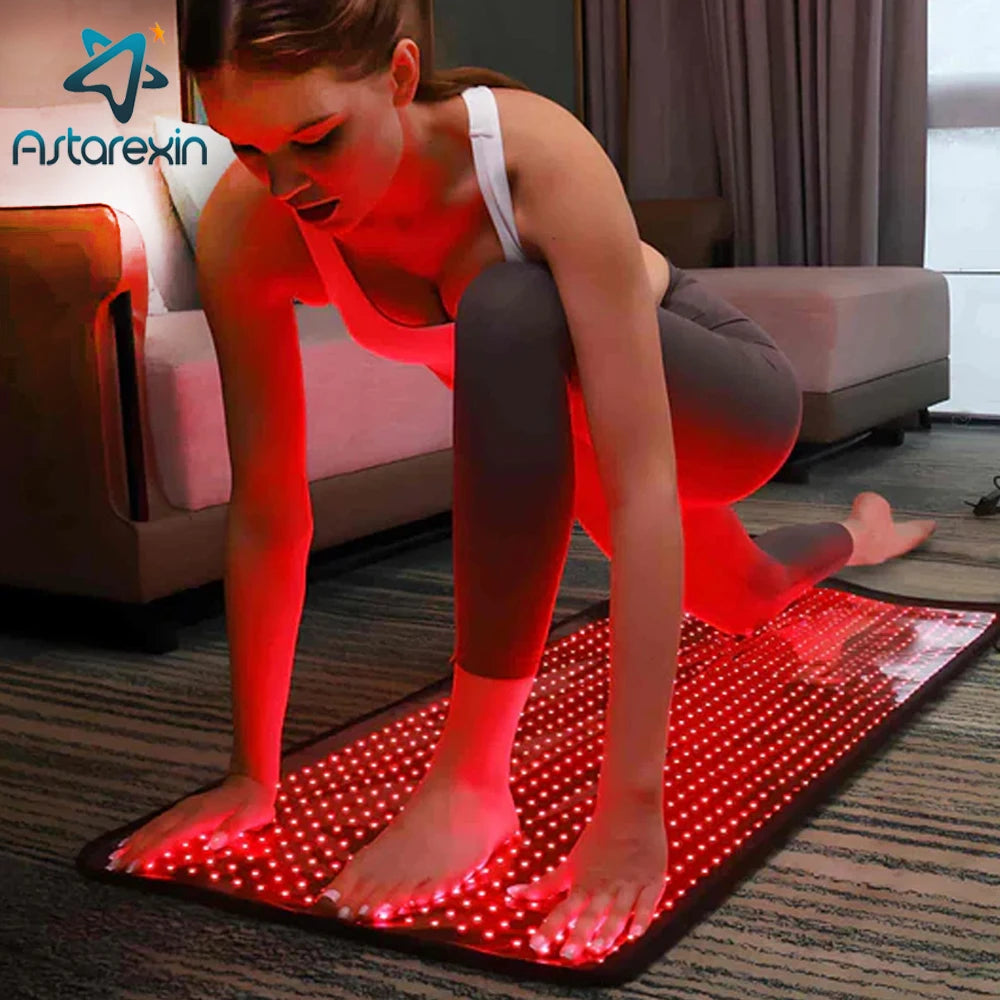 Updated Red Light Therapy Heating Pad Waist Back Shoulder Muscle Pain Relief Relax Infrared Light for Body Device Cushion 850Nm