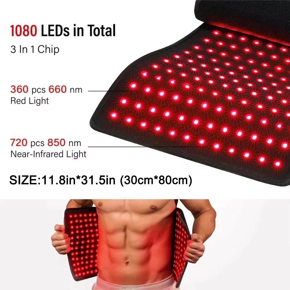Updated Red Light Therapy Heating Pad Waist Back Shoulder Muscle Pain Relief Relax Infrared Light for Body Device Cushion 850Nm